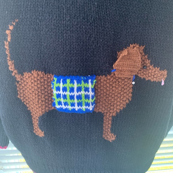 🟢Dog Love Sweater button down V-neck Cardigan new Embellished Colorful Valentine - Picture 11 of 14